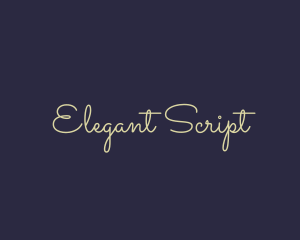 Minimalist Script Signature logo design