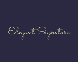 Minimalist Script Signature logo design