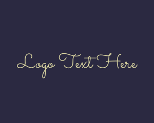 Title - Minimalist Script Signature logo design