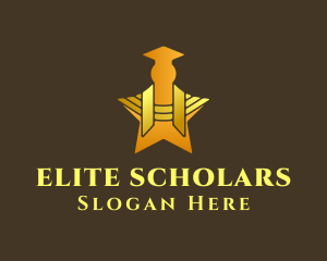 Golden Graduate Star logo design