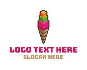 Cube Ice Cream Logo