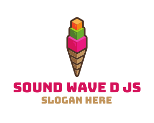 Cube Ice Cream logo design