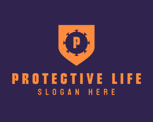 Virus Shield Protection logo design