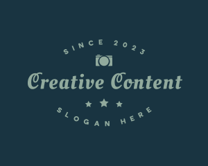 Camera Lens Content Creator logo design
