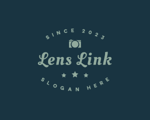 Camera Lens Content Creator logo design