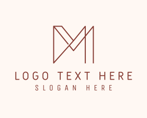 Modern Geometric Letter M logo