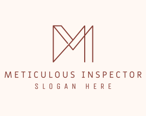 Modern Geometric Letter M logo design