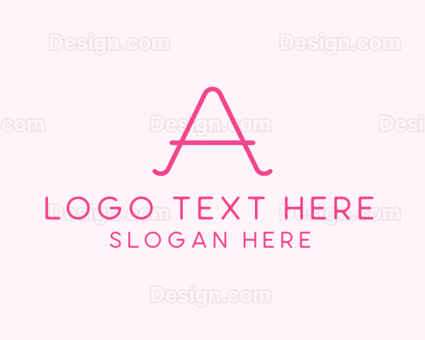 Pink Fashion Letter A Logo