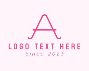 Pink Fashion Letter A logo