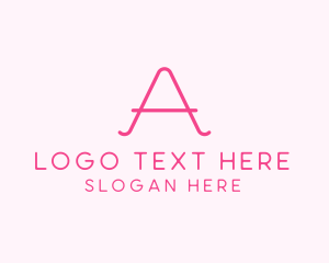 Pink Fashion Letter A logo