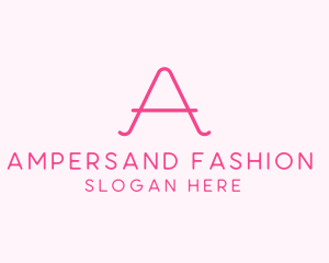 Pink Fashion Letter A logo design