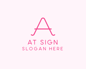 Pink Fashion Letter A logo design