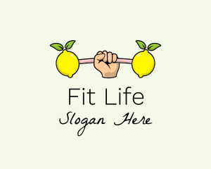 Fitness Lemon Dumbbell logo