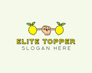 Gym Lemon Dumbbell logo design