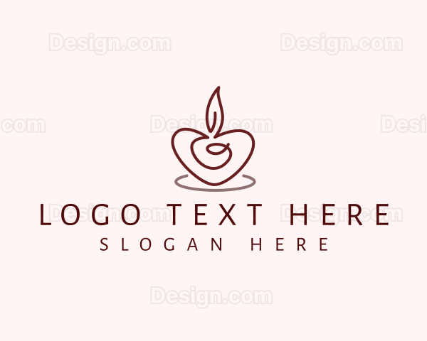 Candle Heart Decor Logo