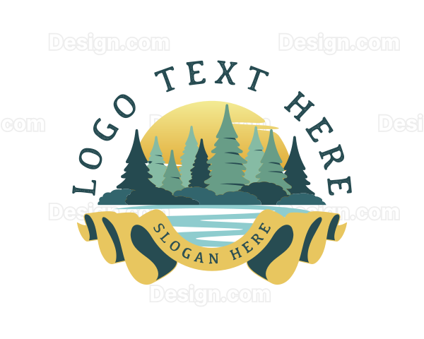 Forest Tree Camping Logo