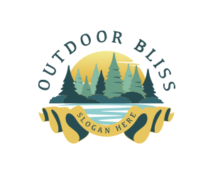 Forest Tree Camping logo design