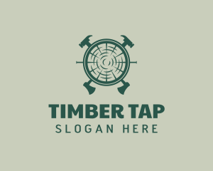 Timber Carpenter Handyman Tool logo design