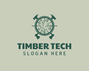 Timber Carpenter Handyman Tool logo design