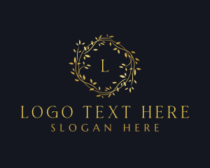 Golden Boutique Wreath logo