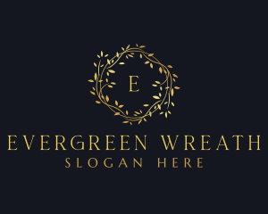 Golden Boutique Wreath logo design