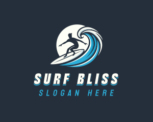 Wave Surfer Man logo