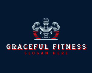 Strong Fitness Man logo