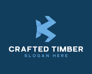 Paper Origami Wings logo design