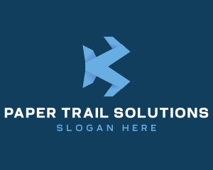 Paper Origami Wings logo design