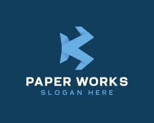 Paper Origami Wings logo