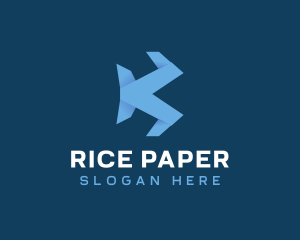 Paper Origami Wings logo design