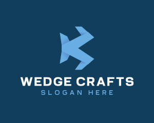 Paper Origami Wings logo design