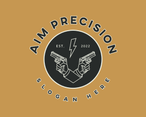 Retro Firearm Emblem logo