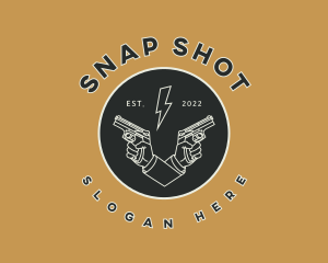 Retro Firearm Emblem logo design