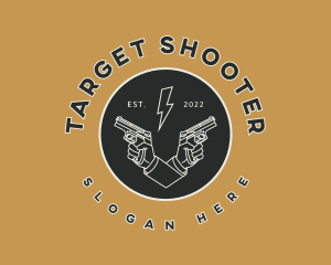 Retro Firearm Emblem logo