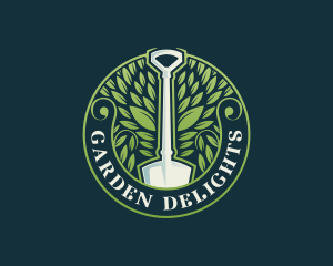 Shovel Leaf Tree logo design