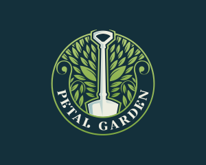 Shovel Leaf Tree logo design