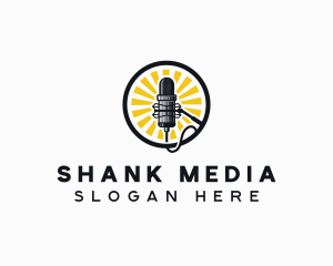 Media Podcast Microphone logo design