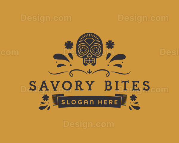 Decorative Ornamental Skull Logo