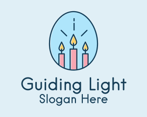 Easter Egg Candles  logo design