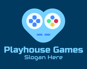 Heart Game Controller  logo design