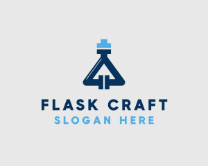 Plumbing Pipe Flask logo design