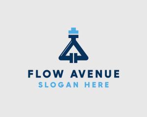 Plumbing Pipe Flask logo design