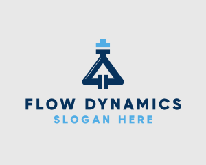 Plumbing Pipe Flask logo design