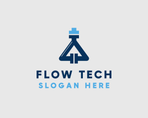 Plumbing Pipe Flask logo design