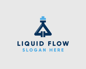 Plumbing Pipe Flask logo design