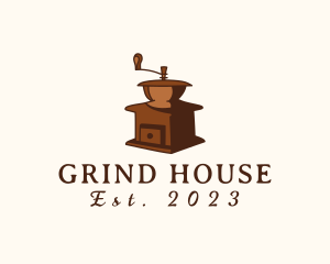 Antique Coffee Grinder logo design