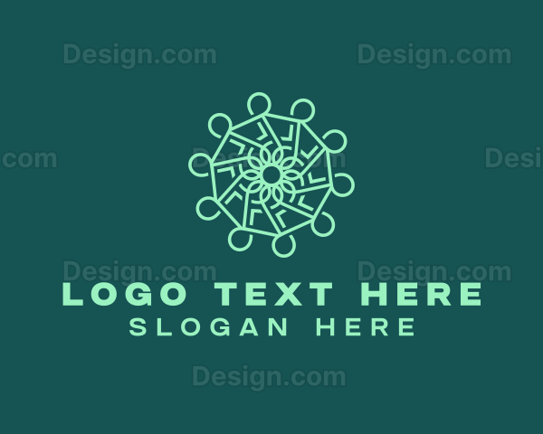 Ornamental Flower Circle Logo