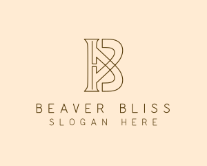 Minimalist Business Letter B logo design