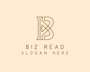 Minimalist Business Letter B logo design